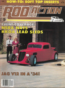 ROD ACTION 1983 DEC - JAG V-12 IN A '34, SOFT TOP INSERTS,'35 CHEVY PHAETON